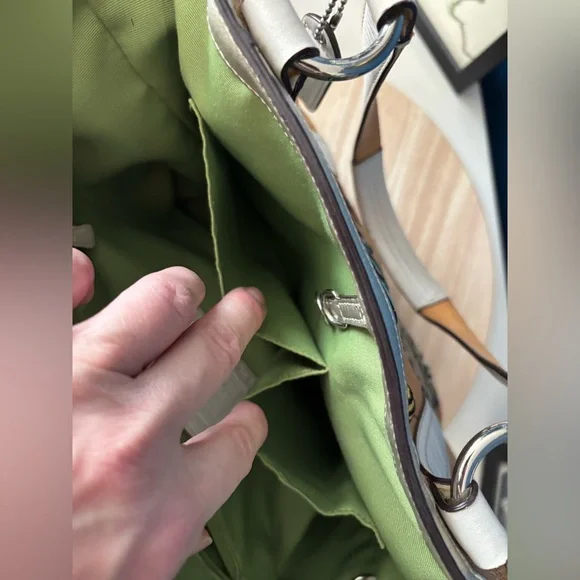 COACH *vintage*Limited Edition Tote Bag & NWT Wallet, bee/flower embroidered - Picture 12 of 17